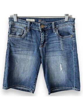 Kut from the Kloth Catherine Boyfriend Shorts Bermuda Distressed Denim Jean